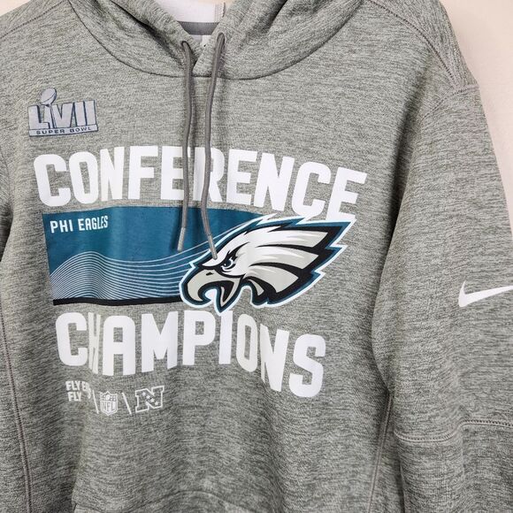 Nike Philadelphia Eagles Space Dyed Long Sleeve Super Bowl Pullover Hoodie Small - Picture 3 of 8